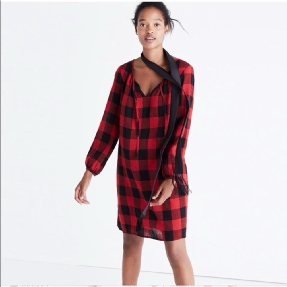 Madewell Signal Buffalo Check Tunic Dress